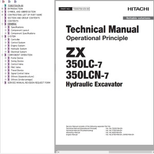 Hitachi ZX350LC-7 ZX350LCN-7 Technical Manual TODD750-EN-00