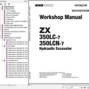 Hitachi ZX350LC-7 ZX350LCN-7 Workshop Manual WDD750-EN-00