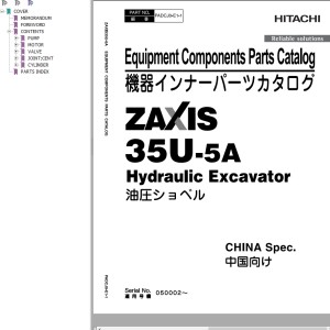 Hitachi ZX35U-5A Parts Catalog PADCJ0-E1-1