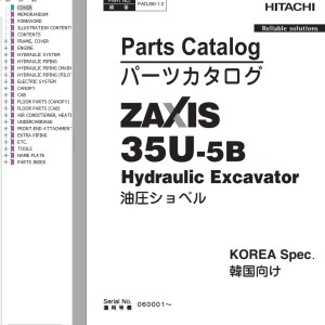 Hitachi ZX35U-5B Parts Catalog PADJ90-1-2