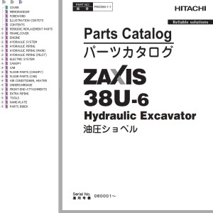 Hitachi ZX38U-6 Parts Catalog PADS50-1-1
