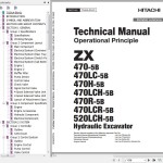 Hitachi ZX470-5A To ZX520LCH-5B Technical Operational Principle Manual TOJAA-EN-01