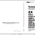 Hitachi ZX470-6 To ZX530LCH-6 Technical Operational Principle Manual TOJAG50-EN-00