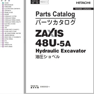 Hitachi ZX48U-5A Parts Catalog PAEA10-1-2