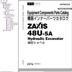 Hitachi ZX48U-5A Parts Catalog PAEA50-E1-2