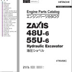 Hitachi ZX48U-6 ZX55U-6 Engine Parts Catalog PAEP50-EG1-1