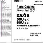 Hitachi ZX50U-5A ZX50U-5B Parts Catalog PAEBA0-OP1-1
