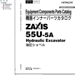 Hitachi ZX55U-5A Parts Catalog PAEB50-E1-2