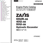 Hitachi ZX55UR-5B ZX40U-5B ZX50U-5B Engine Parts Catalog PAFEA0-EG1-1