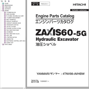 Hitachi ZX60-5G Engine Parts Catalog PDEG-EG1-1