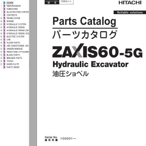 Hitachi ZX60-5G Parts Catalog PDEG-1-1