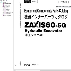 Hitachi ZX60-5G Parts Catalog PDEG-E1-1