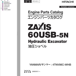 Hitachi ZX60USB-5N Engine Parts Catalog PAFC-EG1-1