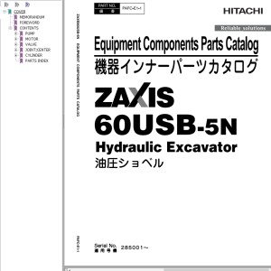 Hitachi ZX60USB-5N Parts Catalog PAFC-E1-1