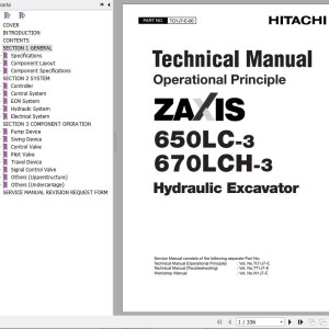Hitachi ZX650LC-3 ZX670LCH-3 Technical Manual Operational Principle TO1J7-E-00