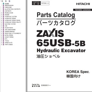 Hitachi ZX65USB-5B Parts Catalog PAFD90-1-2