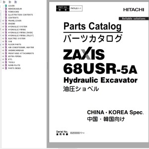 Hitachi ZX68USR-5A Parts Catalog PAFAJ0-1-1