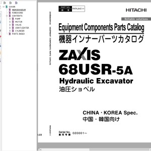 Hitachi ZX68USR-5A Parts Catalog PAFAJ0-E1-1