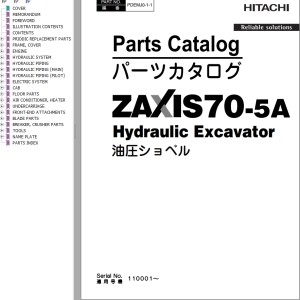 Hitachi ZX70-5A Parts Catalog PDEMJ0-1-1
