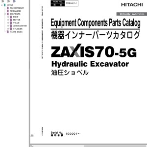 Hitachi ZX70-5G Parts Catalog PDEA-E1-1