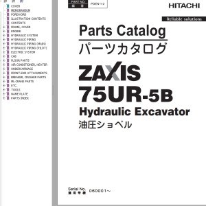 Hitachi ZX75UR-5B Parts Catalog PDEN-1-2