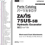 Hitachi ZX75US-5B Parts Catalog PDEPA0-SR1-2