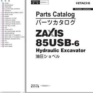 Hitachi ZX85USB-6 Parts Catalog PDER50-1-1
