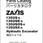Hitachi ZX135US-6 Spare Part Catalog PDF EN JP