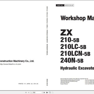 Hitachi ZX210LC-5N Parts Technical Workshop Manual