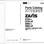 Hitachi ZX27U-3 ZX27U-3F ZX29U-3 ZX29U-3F Mini Excavator Parts Catalog