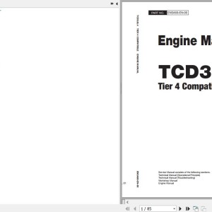 Deutz TCD3.6L4 Tier 4 Compatible Engine Manual ENSA60-EN-00