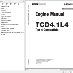 Deutz TCD4.1L4 Tier 4 Compatible Engine Manual ELAB50-EN-00