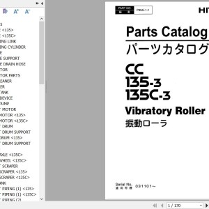 Hitachi CC135-3 CC135C-3 Parts Catalog P8UE-1-1