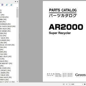 Hitachi AR2000 Parts Catalog P8PH-1-2