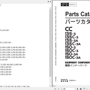 Hitachi CC135C Parts Catalog