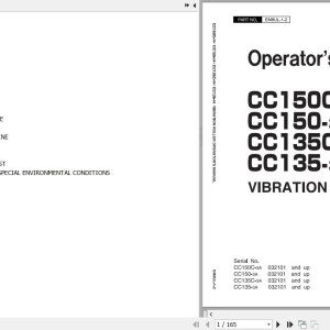 Hitachi CC150C-3A CC150-3A CC135C-3A CC135-3A Operator's Manual EM8UL-1-2