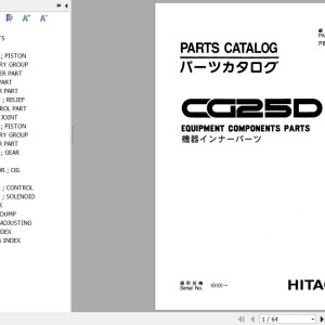 Hitachi CG25D Equipment Components Parts Catalog P81F-E1-1