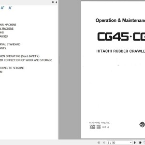 Hitachi CG45 CG70 Operator's Manual EM803-1-1