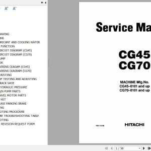 Hitachi CG45 CG70 Service Manual KM-115-00