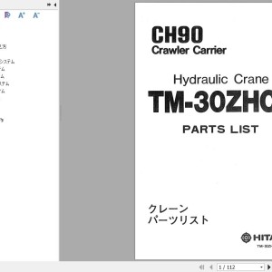 Hitachi CH90 TM-30ZHCH Parts List TM-30ZHCH-1
