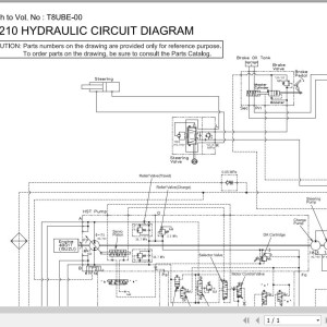 Hitachi CP210 Hydraulic & Electrical Circuit Diagram T8UBE-00