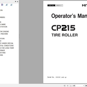 Hitachi CP215 Operator's Manual EM8UA-2-1