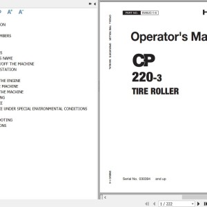 Hitachi CP220-3 Operator's Manual EM8UC-1-5