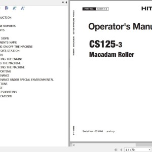 Hitachi CS125-3 Operator's Manual EM8X1-1-3