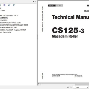 Hitachi CS125-3 Technical Manual T8X1-EN-00