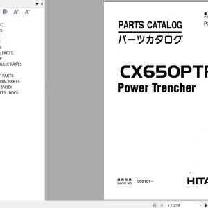 Hitachi CX650PTR Parts Catalog P24G-1-1