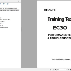 Hitachi EG30 Training Text