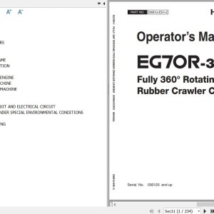 Hitachi EG70R-3 Operator's Manual EM81U-EN1-2