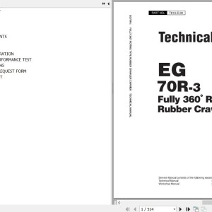 Hitachi EG70R-3 Technical Manual T81U-E-00