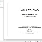 Hitachi EH1700-3PR EQCA80 Cummins QCA8001400006 Parts Catalog P-QCA80-En-1G-PR
